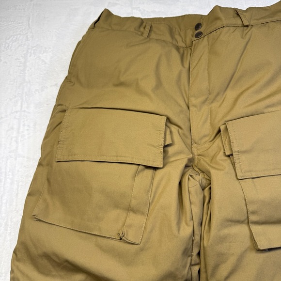 VTG  Cabelas Hunting Pants Goose Down Puffer Cargo Brown Mens Size Large - Picture 3 of 14